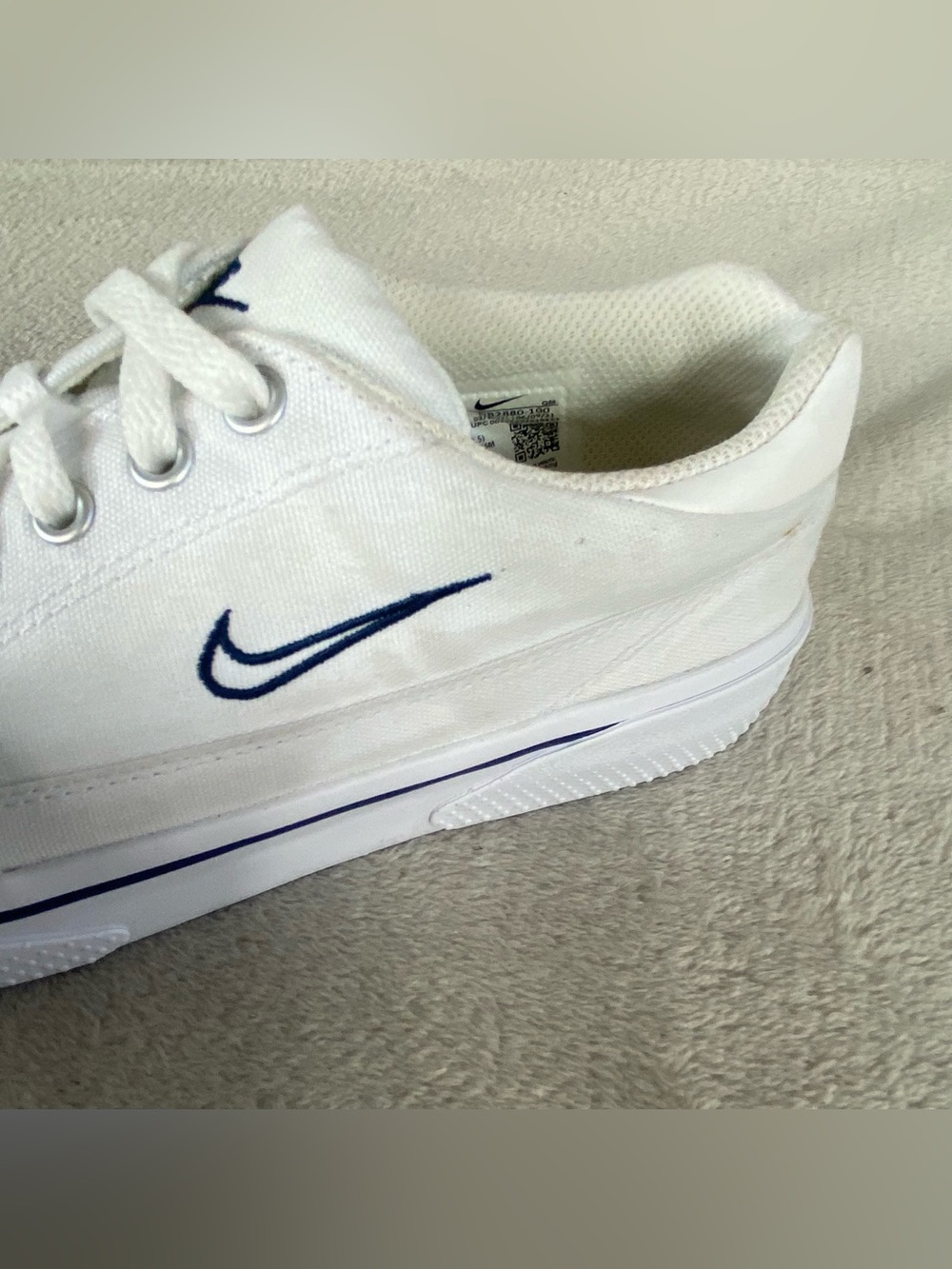 Nike Retro GTS 97 White Blue Womens Sneakers Size 6 Canvas Shoes Court NEW - Picture 9 of 12